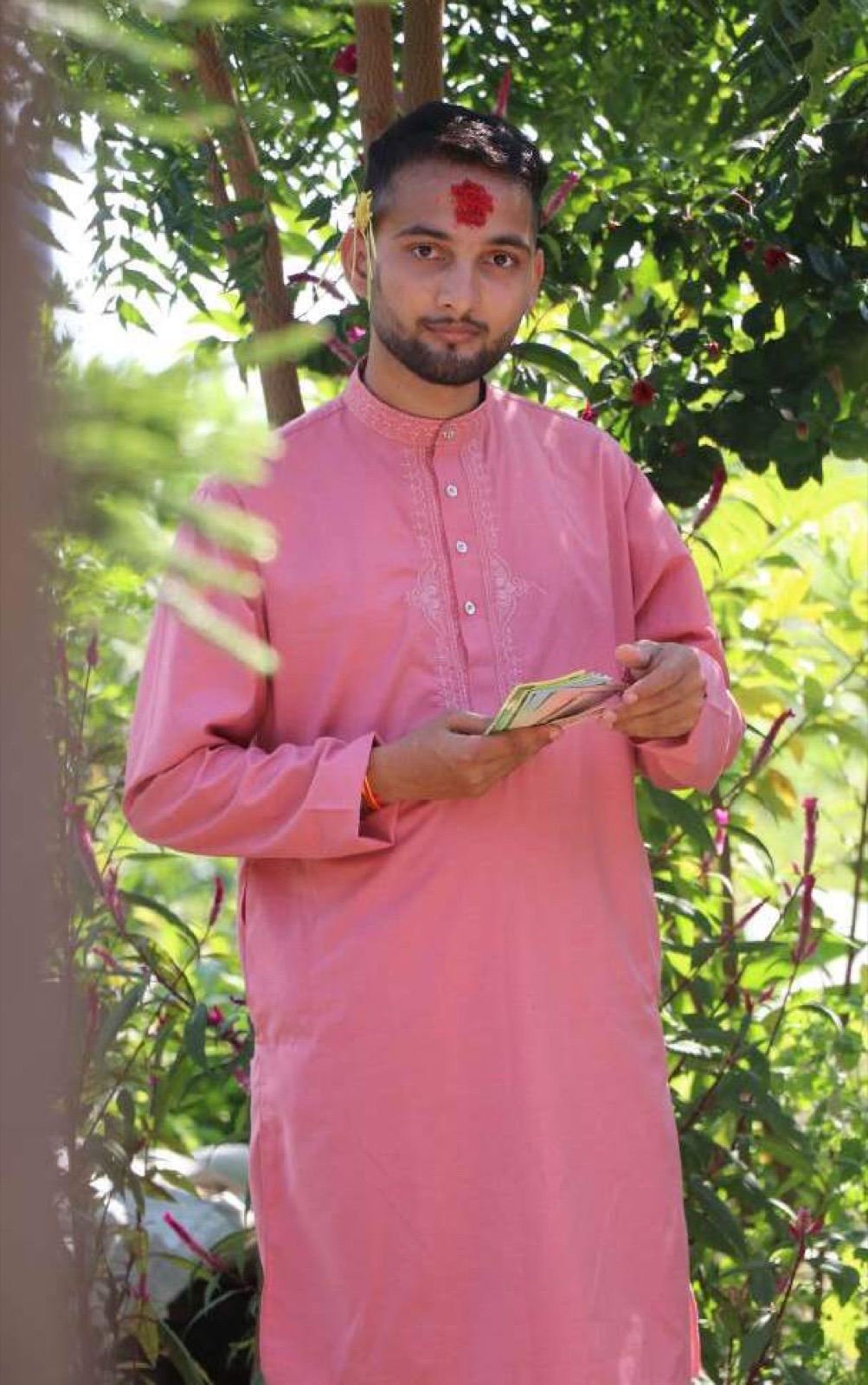 Dashain Delight — tika, kurtha, and blessings from elders